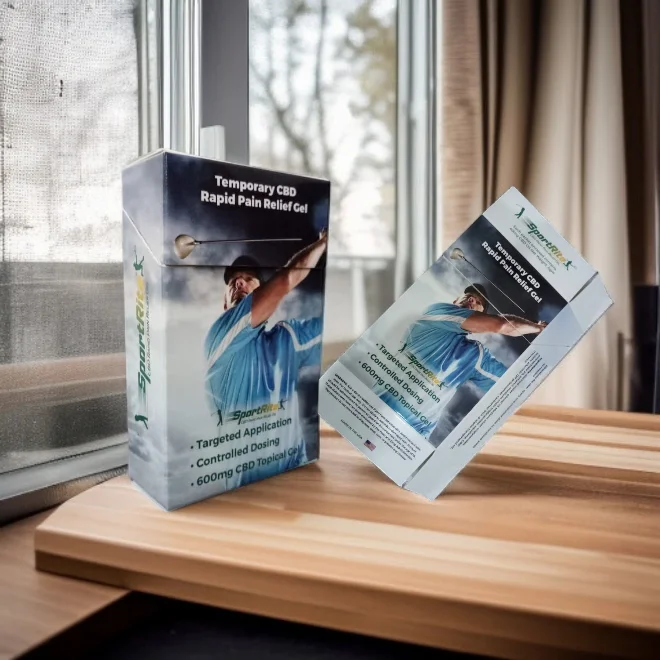 Custom cigarette box for CBD pre-rolls with a sports-themed design and a sleek finish.