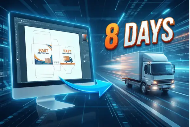 Fast custom packaging boxes with 8-day turnaround for USA businesses